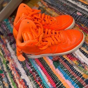 Vibrant Orange High-Top Sneakers 6Y